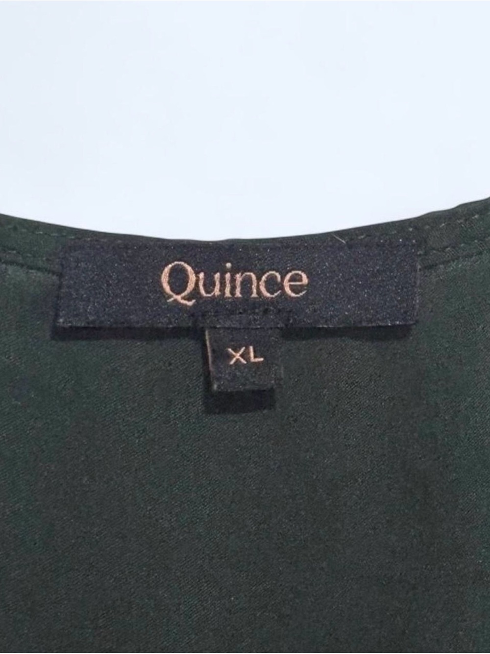 Quince Dark Green Satin Slip Cami - Picture 4 of 6